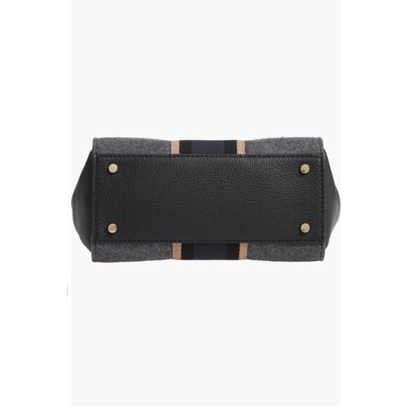 NWT KATE SPADE Charcoal Grey & Navy Jackson Street Small Hayden Satchel RARE - Picture 6 of 13